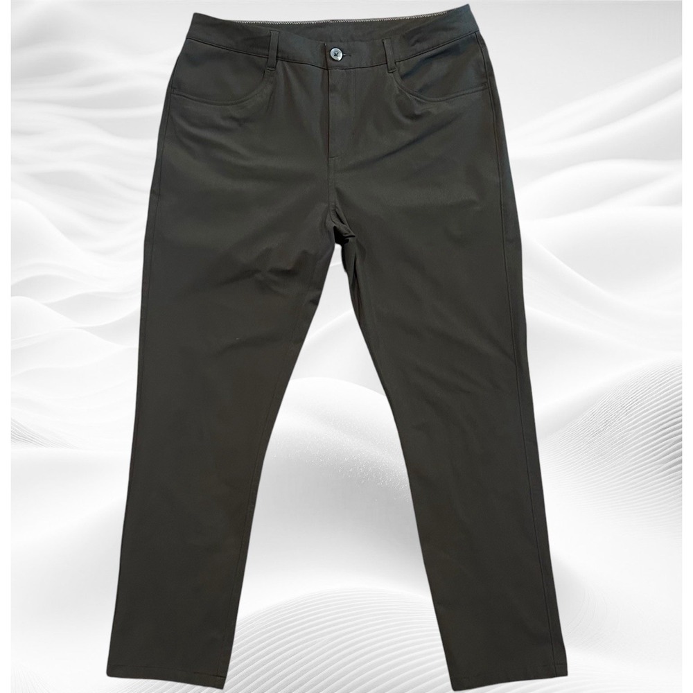 Vuori‎ Meta Pants Mens 32X27 Dk Gray Chino Performance Straight Leg Stretch